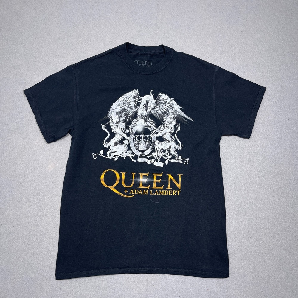 Queen Adam Lambert T Shirt Men M Rhapsody Tour 2019 Black Graphic Tee Streetwear